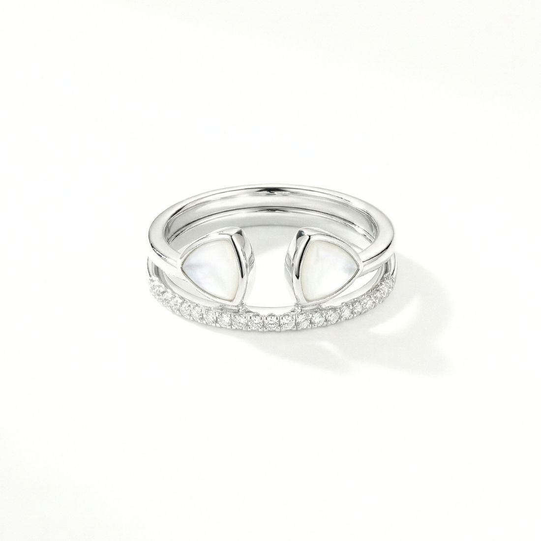 Silver-Tone Double Crown Ring