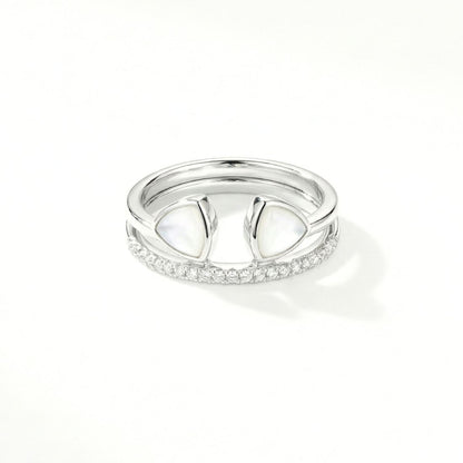 Silver-Tone Double Crown Ring