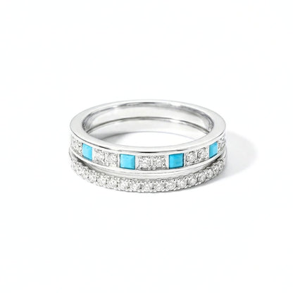 Silver-Tone Stacking Band Set