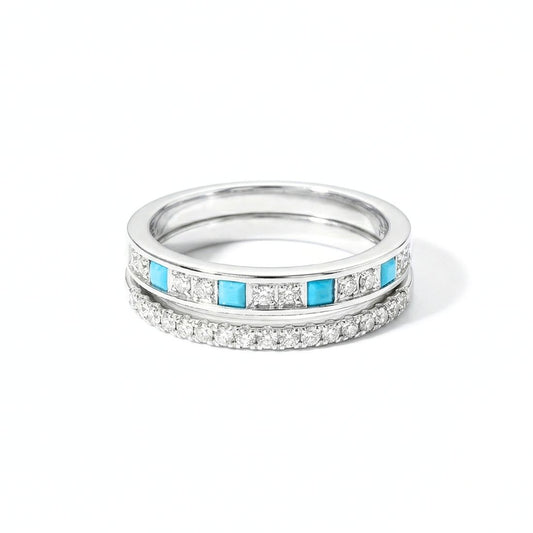 Silver-Tone Stacking Band Set