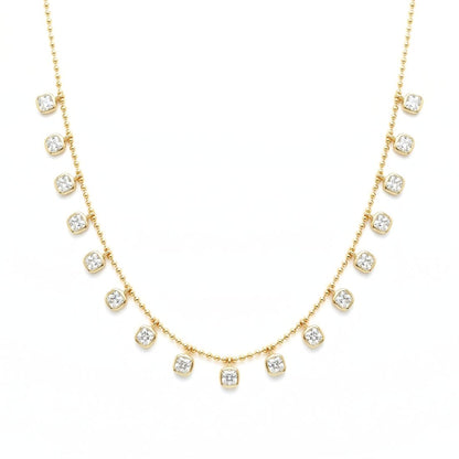 Gold-Plated Teardrop Charm Necklace