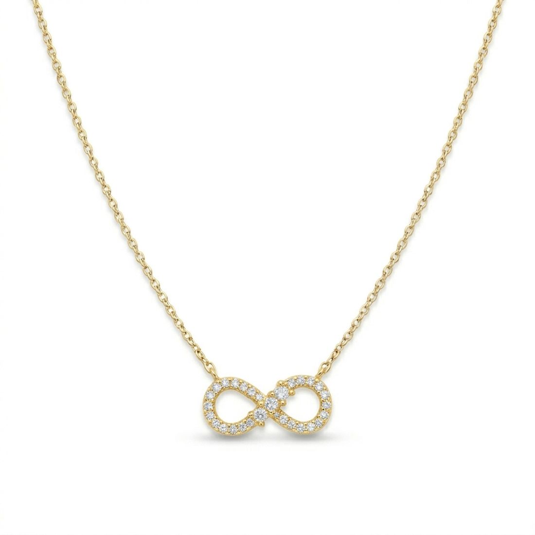 Gold-Plated Infinity Pendant Necklace