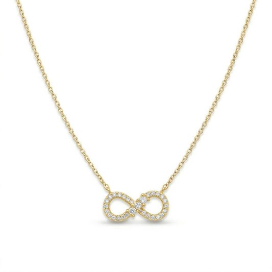 Gold-Plated Infinity Pendant Necklace
