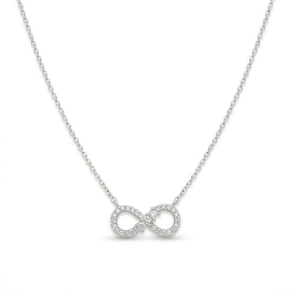 Silver Toned Infinity Pendant Necklace