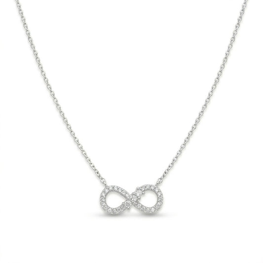 Silver Toned Infinity Pendant Necklace