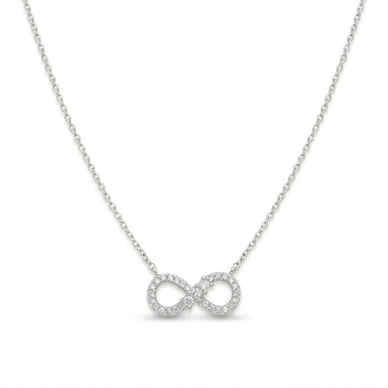 Silver Toned Infinity Pendant Necklace