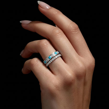 Silver-Tone Stacking Band Set