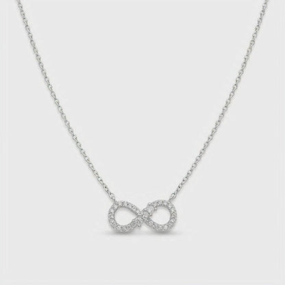 Silver Toned Infinity Pendant Necklace