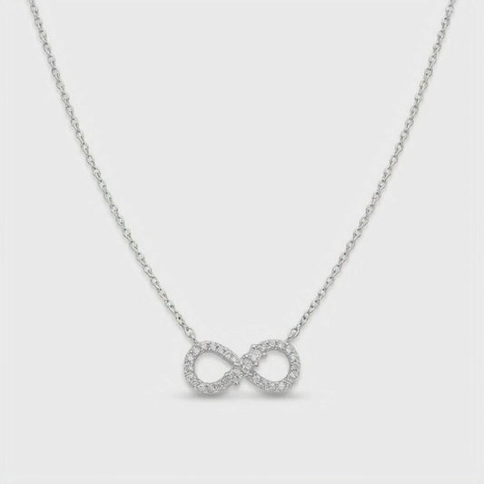 Silver Toned Infinity Pendant Necklace