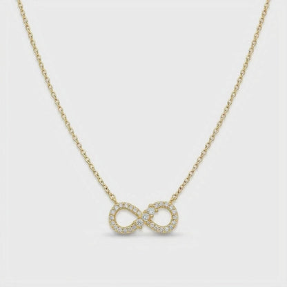 Gold-Plated Infinity Pendant Necklace