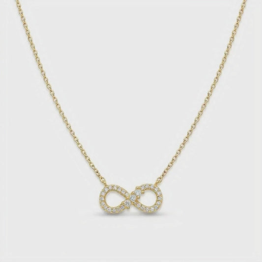 Gold-Plated Infinity Pendant Necklace