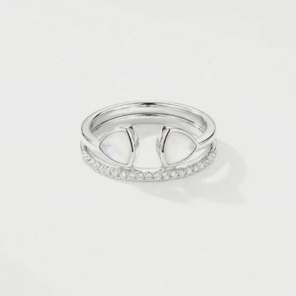 Silver-Tone Double Crown Ring