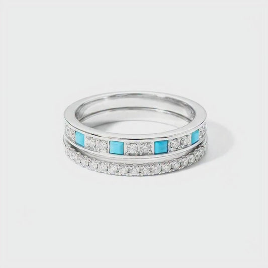 Silver-Tone Stacking Band Set