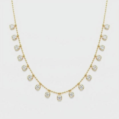 Gold-Plated Teardrop Charm Necklace