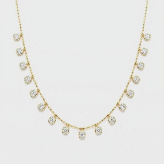 Gold-Plated Teardrop Charm Necklace
